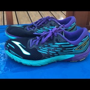 Brooks Pure Cadence 5 Black Purple Aqua Sneakers